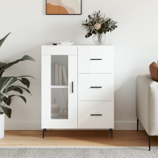 vidaXL magasfényű fehér szerelt fa tálalószekrény 69,5 x 34 x 90 cm bútor