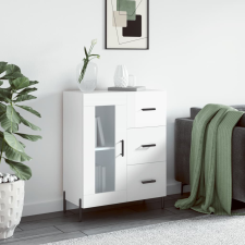 vidaXL magasfényű fehér szerelt fa tálalószekrény 69,5 x 34 x 90 cm bútor