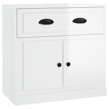 vidaXL magasfényű fehér szerelt fa tálalószekrény 70x35,5x67,5 cm (816426) bútor