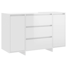vidaXL magasfényű fehér tálalószekrény 3 fiókkal 120 x 41 x 75 cm (809617) bútor