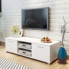 vidaXL Magasfényű fehér TV szekrény 120 x 40,3 x 34,7 cm bútor