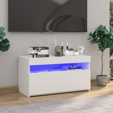 vidaXL magasfényű fehér TV-szekrény LED-világítással 75x35x40 cm bútor