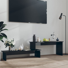 vidaXL magasfényű fekete forgácslap TV-szekrény 180 x 30 x 43 cm bútor