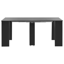 vidaXL magasfényű fekete kihúzható étkezőasztal 175 x 90 x 75 cm (283732) bútor
