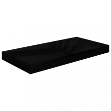 vidaXL magasfényű fekete MDF fali polc 50 x 23 x 3,8 cm bútor