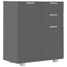 vidaXL magasfényű szürke forgácslap tálalószekrény 71x35x80 cm (283717) bútor