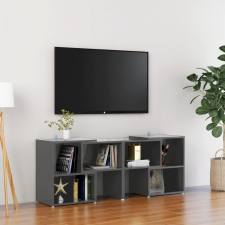vidaXL Magasfényű szürke forgácslap TV-szekrény 104 x 30 x 52 cm bútor