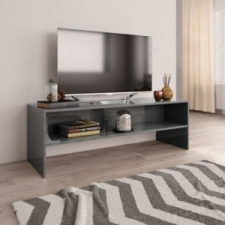 vidaXL Magasfényű szürke forgácslap TV-szekrény 120 x 40 x 40 cm bútor