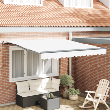 vidaXL Manuális Behúzható Napernyő Fehér 350x250 cm kerti bútor