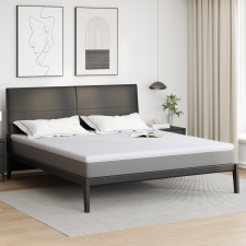 vidaXL Matracpárnák Fehér 200 x 200 cm 100% poliészter jacquard szövet lakástextília