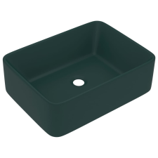 vidaXL matt sötétzöld kerámia luxus mosdókagyló 41x30x12 cm (147047) szaniter