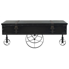 vidaXL MDF és fenyő dohányzóasztal 110 x 55 x 43 cm (245761) bútor