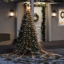 vidaXL meleg fehér 320 LED-es karácsonyfafüzér 375 cm karácsonyfa izzósor