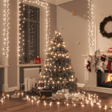 vidaXL meleg fehér fényű kompakt PVC LED-szalag 400 LED-del 13 m karácsonyfa izzósor