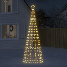 vidaXL Meleg fehér karácsonyfa fénykúp tüskékkel 570 LED 300 cm karácsonyi dekoráció