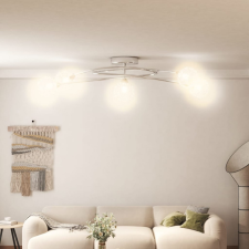 vidaXL Mennyezeti lámpa dróthálós burákkal 5 db G9 LED-lámpával világítás