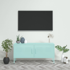 vidaXL mentazöld acél TV-szekrény 105 x 35 x 50 cm bútor