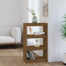 vidaXL mézbarna fenyőfa könyvszekrény/térelválasztó 60 x 30 x 103,5 cm bútor