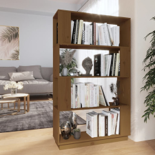 vidaXL mézbarna fenyőfa könyvszekrény/térelválasztó 80 x 25 x 132 cm bútor