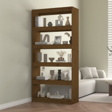 vidaXL Mézbarna fenyőfa könyvszekrény/térelválasztó 80 x 30 x 167,4 cm bútor