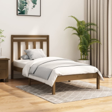 vidaXL mézbarna tömör fa ágykeret 100 x 200 cm ágy és ágykellék