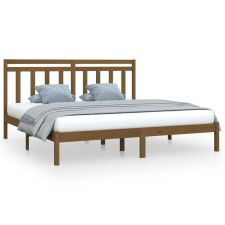vidaXL mézbarna tömör fa ágykeret 200 x 200 cm (3105273) ágy és ágykellék