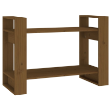 vidaXL mézbarna tömör fa könyvszekrény/térelválasztó 80x35x56,5 cm (813897) bútor