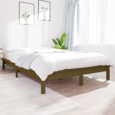 vidaXL mézbarna tömör fenyőfa ágykeret 135 x 190 cm (4FT6 Double) ágy és ágykellék
