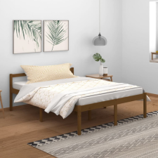 vidaXL mézbarna tömör fenyőfa ágykeret 150 x 200 cm (5FT King) ágy és ágykellék