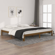 vidaXL mézbarna tömör fenyőfa ágykeret 200 x 200 cm ágy és ágykellék
