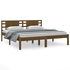 vidaXL mézbarna tömör fenyőfa ágykeret 200x200 cm (3104241) ágy és ágykellék