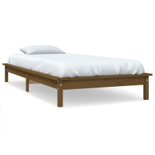 vidaXL mézbarna tömör fenyőfa ágykeret 90 x 190 cm (3FT Single) (820574) ágy és ágykellék