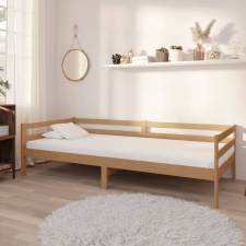 vidaXL mézbarna tömör fenyőfa dívány matraccal 90 x 200 cm bútor