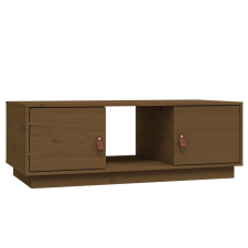 vidaXL mézbarna tömör fenyőfa dohányzóasztal 100 x 50 x 35 cm (818268) bútor