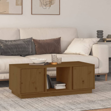 vidaXL mézbarna tömör fenyőfa dohányzóasztal 110 x 50 x 40 cm bútor