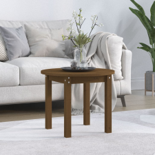 vidaXL mézbarna tömör fenyőfa dohányzóasztal Ø 55 x 45 cm bútor