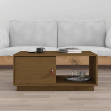 vidaXL mézbarna tömör fenyőfa dohányzóasztal 80x50x35,5 cm bútor