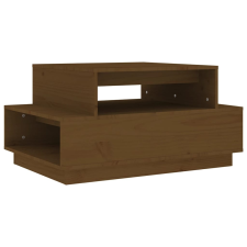 vidaXL mézbarna tömör fenyőfa dohányzóasztal 80x55x40,5 cm (814517) bútor
