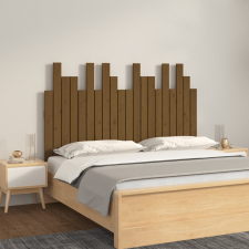 vidaXL mézbarna tömör fenyőfa fali fejtámla 127,5 x 3 x 80 cm ágy és ágykellék