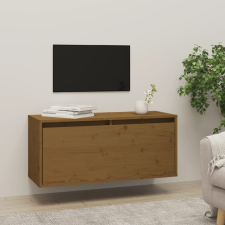 vidaXL mézbarna tömör fenyőfa faliszekrény 80 x 30 x 35 cm bútor