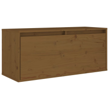vidaXL mézbarna tömör fenyőfa faliszekrény 80 x 30 x 35 cm (813461) bútor