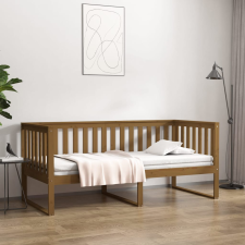vidaXL mézbarna tömör fenyőfa kanapéágy 100 x 200 cm ágy és ágykellék
