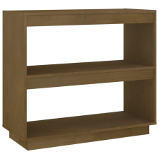 vidaXL mézbarna tömör fenyőfa könyvszekrény 80 x 35 x 71 cm (810882) bútor