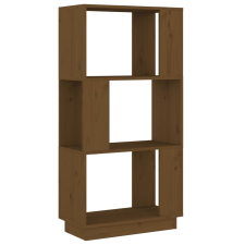 vidaXL mézbarna tömör fenyőfa könyvszekrény/térelválasztó 51x25x101 cm (814037) bútor