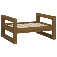 vidaXL mézbarna tömör fenyőfa kutyaágy 55,5x45,5x28 cm (821470) szállítóbox, fekhely kutyáknak