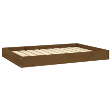 vidaXL mézbarna tömör fenyőfa kutyaágy 91,5x64x9 cm (820864) szállítóbox, fekhely kutyáknak