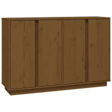 vidaXL mézbarna tömör fenyőfa tálalószekrény 120x35x80 cm (814497) bútor