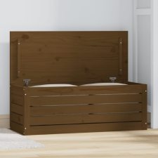 vidaXL mézbarna tömör fenyőfa tárolóláda 89 x 36,5 x 33 cm kerti tárolás