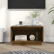 vidaXL mézbarna tömör fenyőfa TV-szekrény 60x35x35 cm bútor