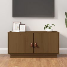 vidaXL Mézbarna tömör fenyőfa TV-szekrény 80 x 34 x 40 cm bútor